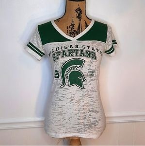 💚🤍 Spartan Spirit Tee · Michigan State · Size M · Creative Apparel